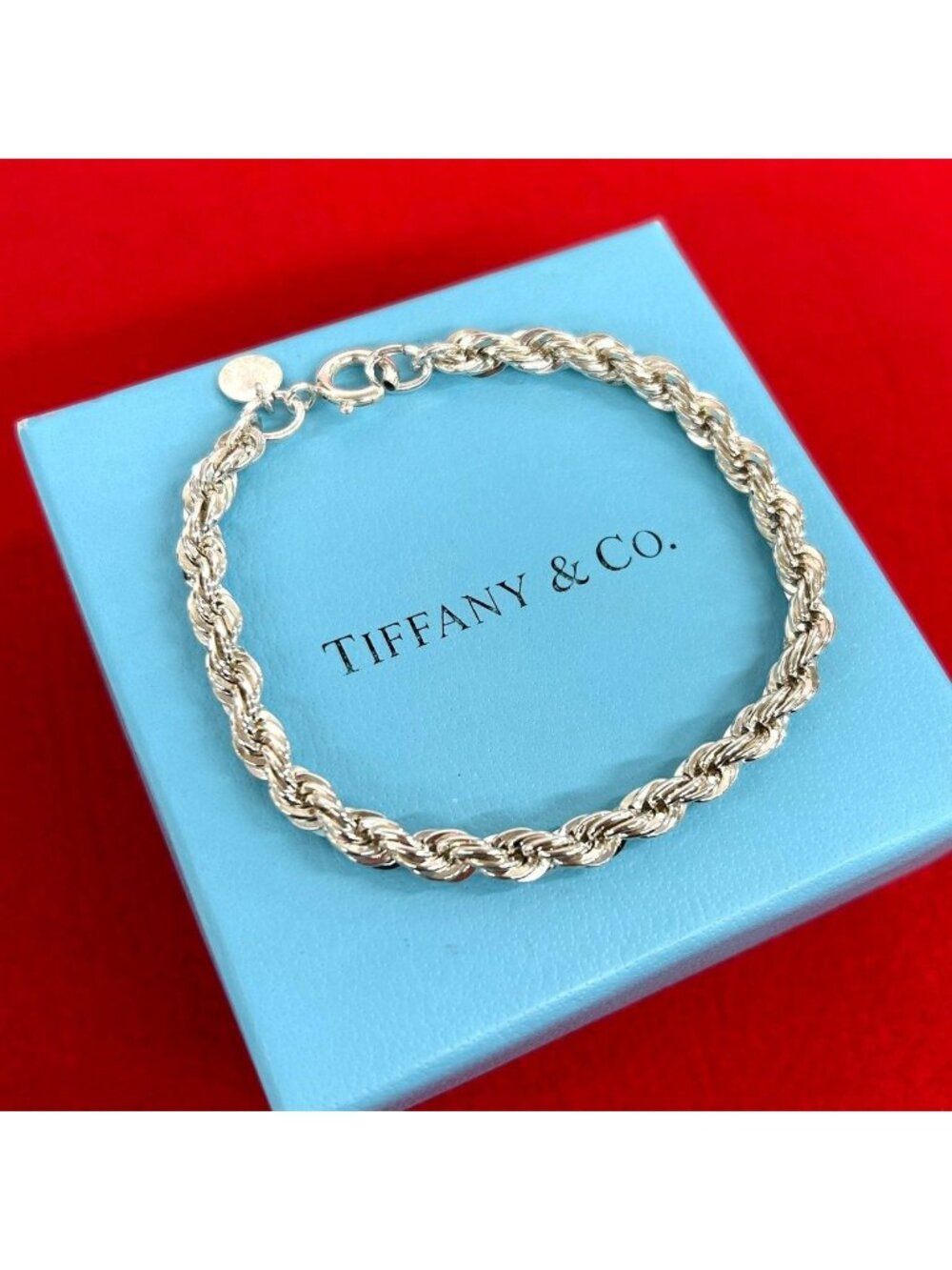 Tiffany & Co Vintage Twisted Rope Bracelet 925 Sterling Silver